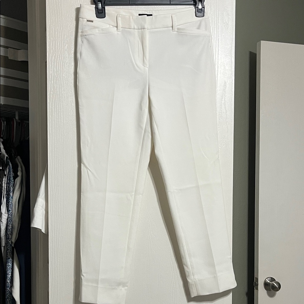 White House Black Market Cream Ankle Pants